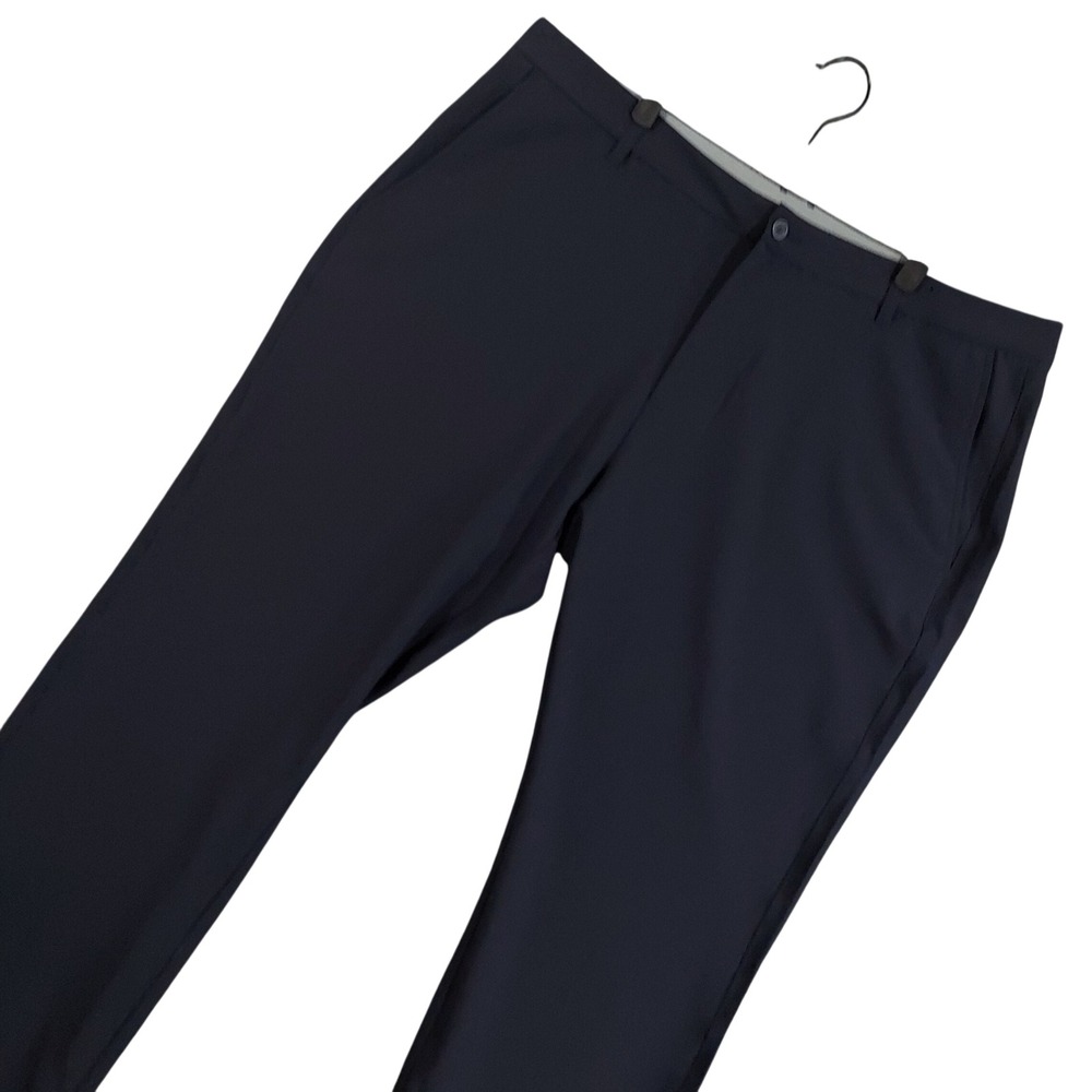 FootJoy Golf Pants Mens 42x32 Navy Blue Performance Stretch Flat Front Trousers